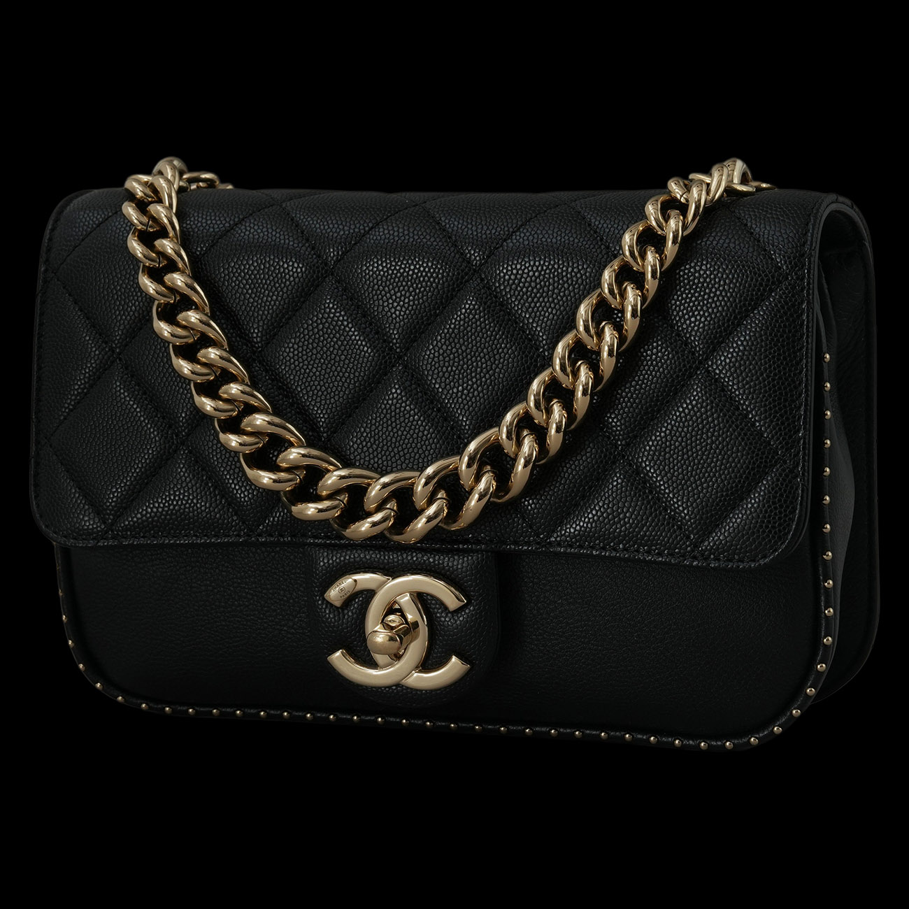 CHANEL(USED)샤넬 시즌 캐비어 체인 플랩백