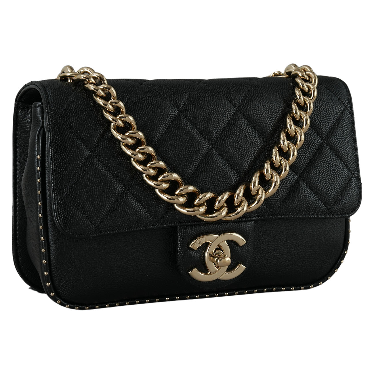 CHANEL(USED)샤넬 시즌 캐비어 체인 플랩백