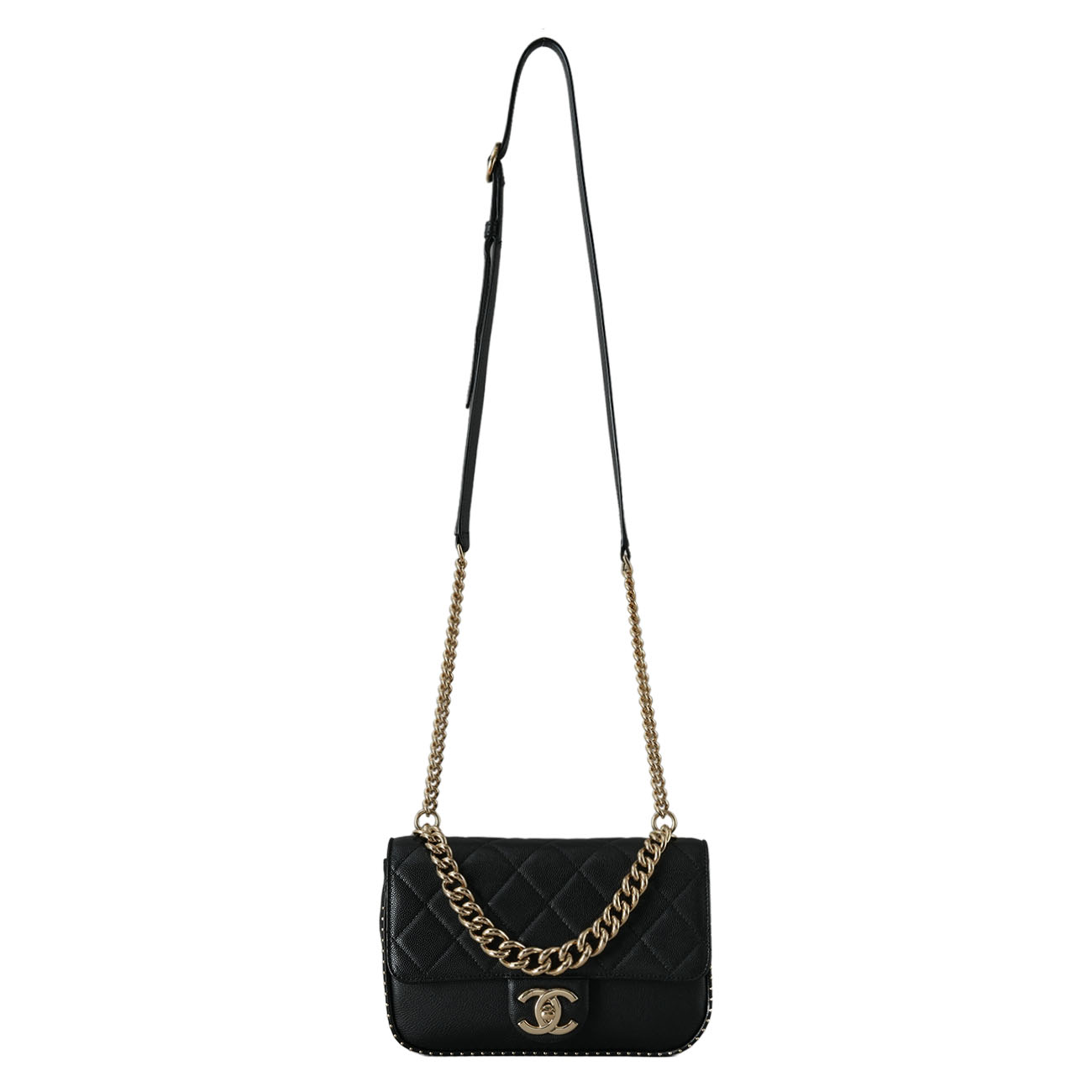 CHANEL(USED)샤넬 시즌 캐비어 체인 플랩백
