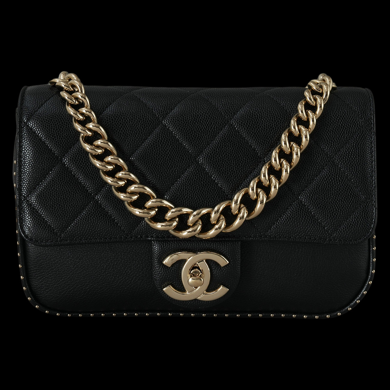 CHANEL(USED)샤넬 시즌 캐비어 체인 플랩백
