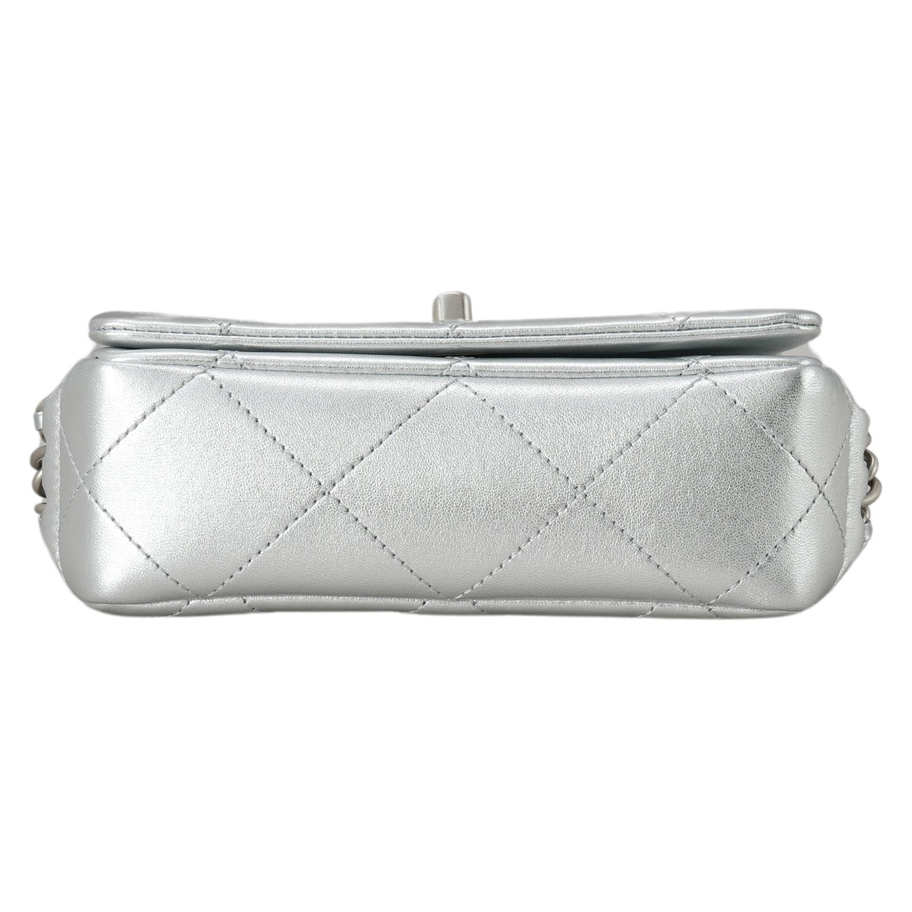 CHANEL(USED)샤넬 시즌 체인 플랩백 메탈릭실버