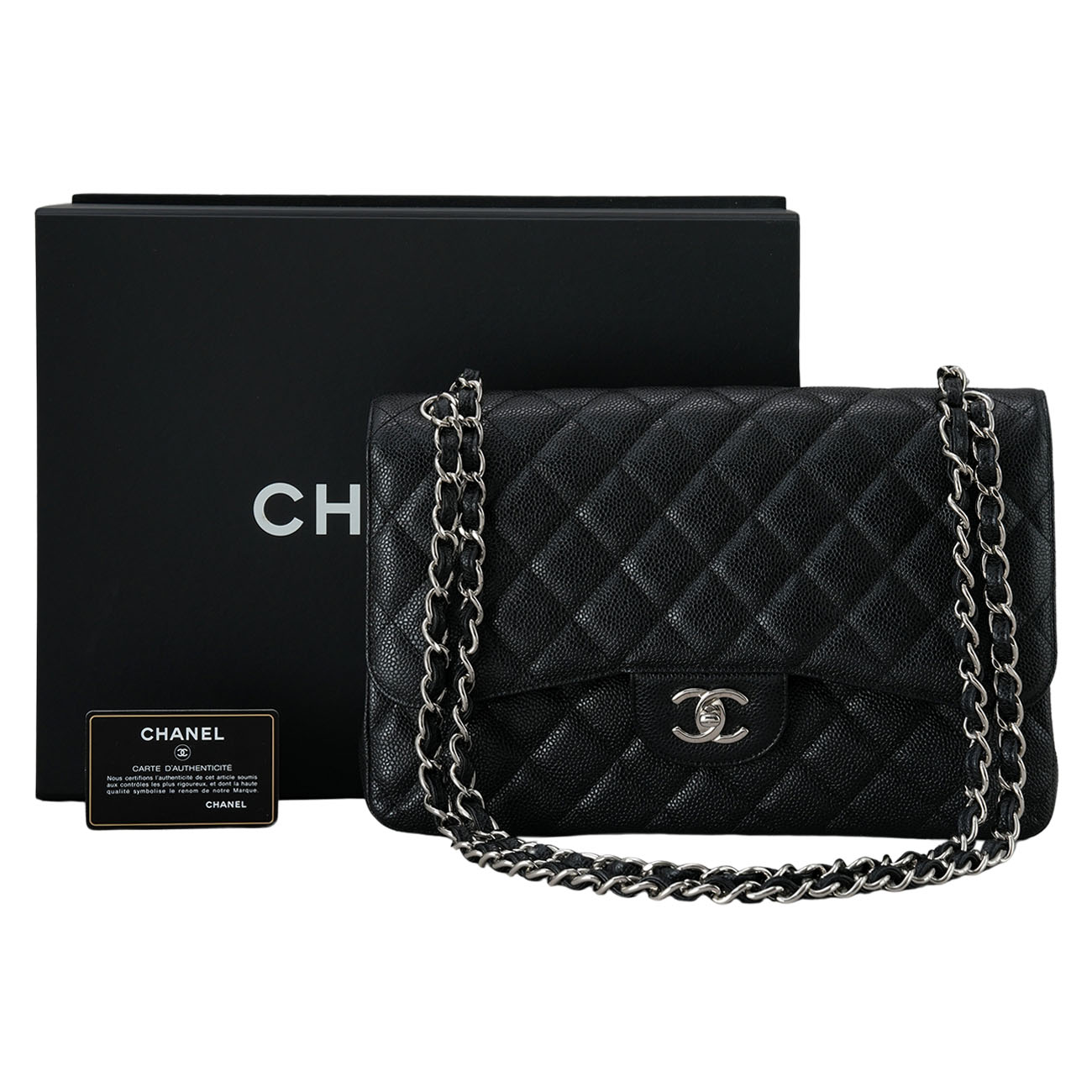 CHANEL(USED)샤넬 캐비어 클래식 점보 플랩백