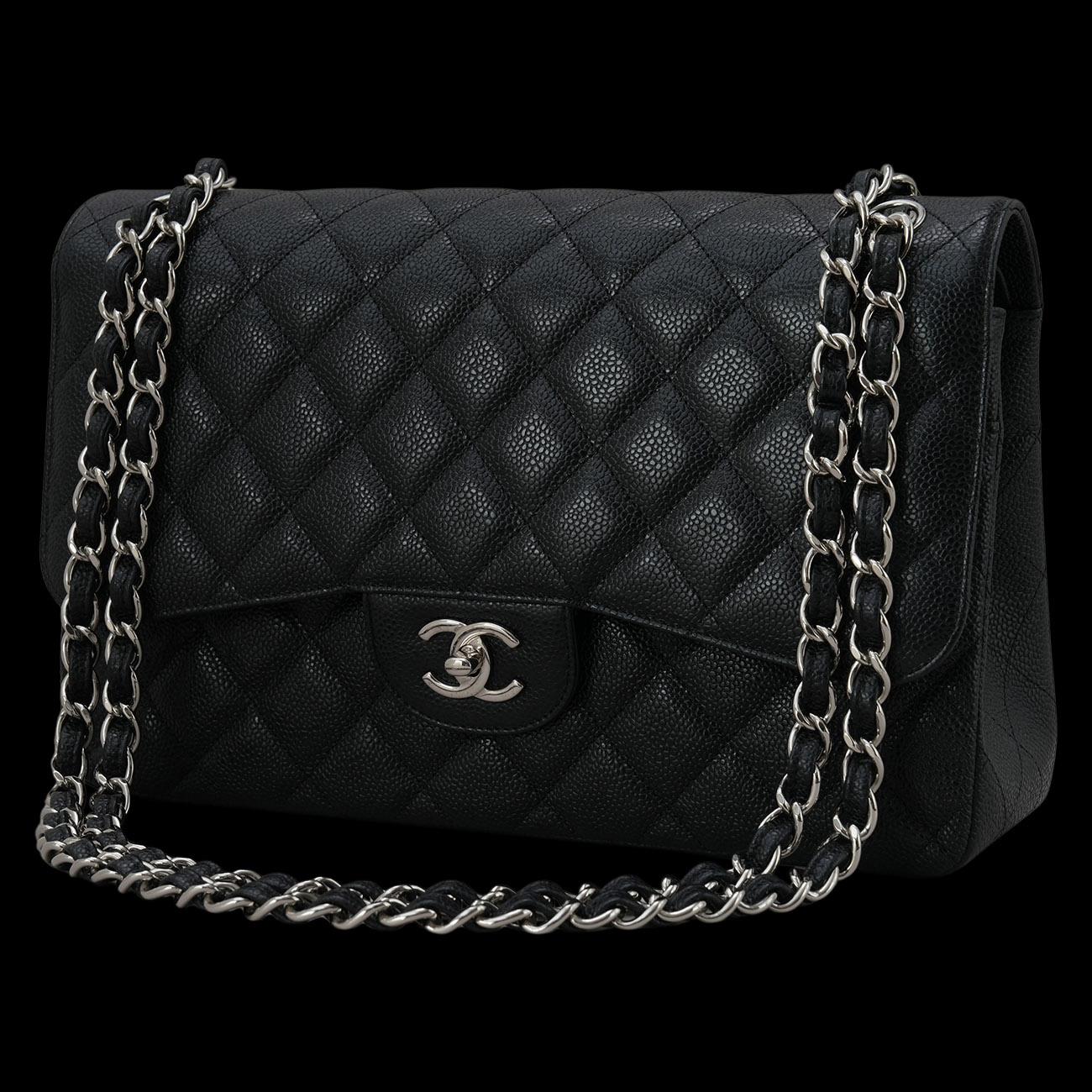 CHANEL(USED)샤넬 캐비어 클래식 점보 플랩백