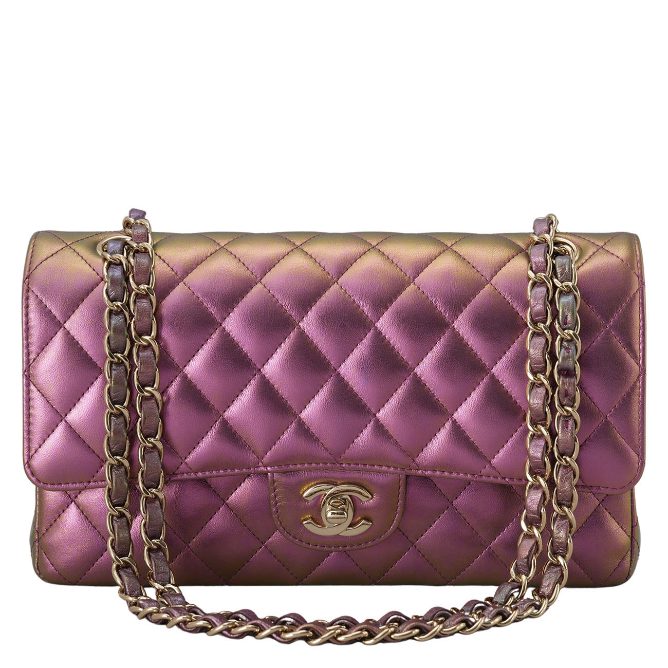 CHANEL(USED)샤넬 램스킨 클래식 미듐 플랩백