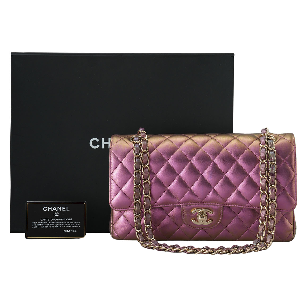 CHANEL(USED)샤넬 램스킨 클래식 미듐 플랩백