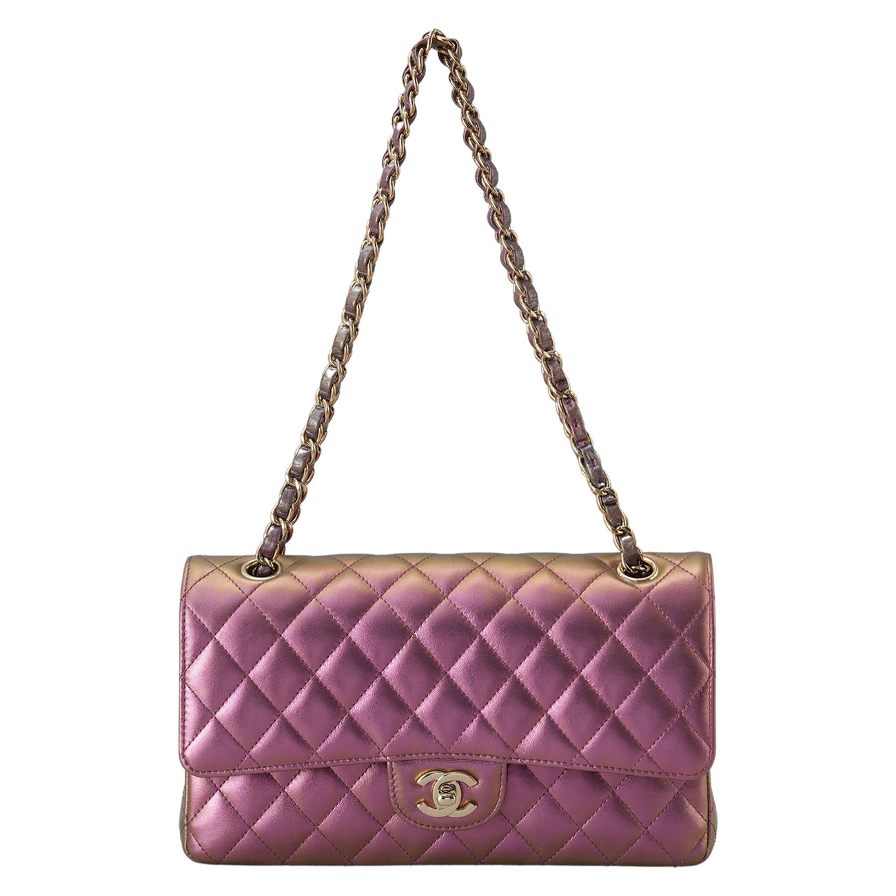 CHANEL(USED)샤넬 램스킨 클래식 미듐 플랩백