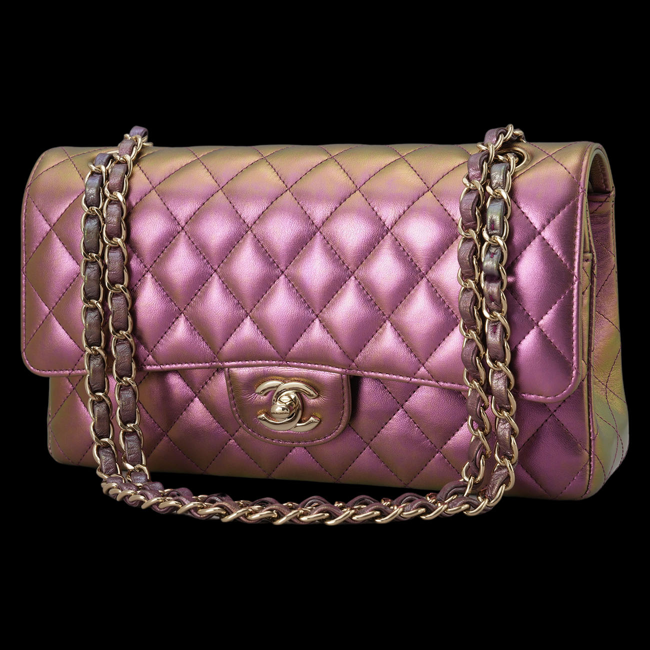 CHANEL(USED)샤넬 램스킨 클래식 미듐 플랩백