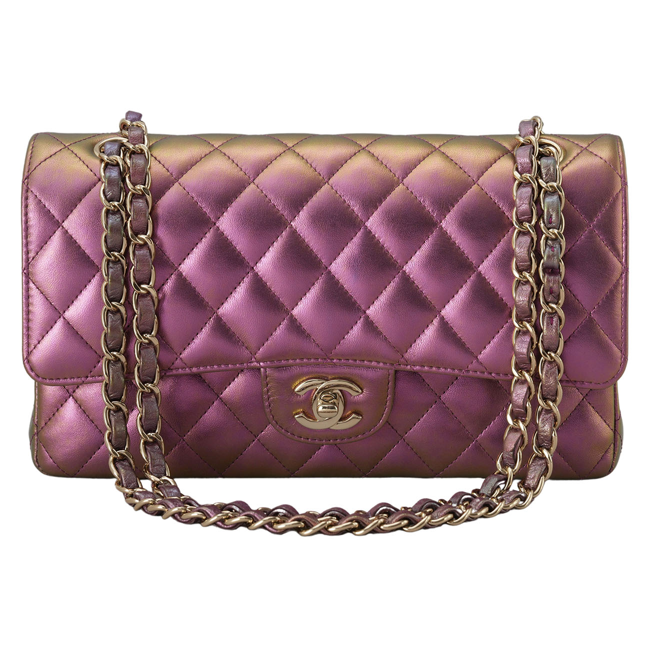 CHANEL(USED)샤넬 램스킨 클래식 미듐 플랩백