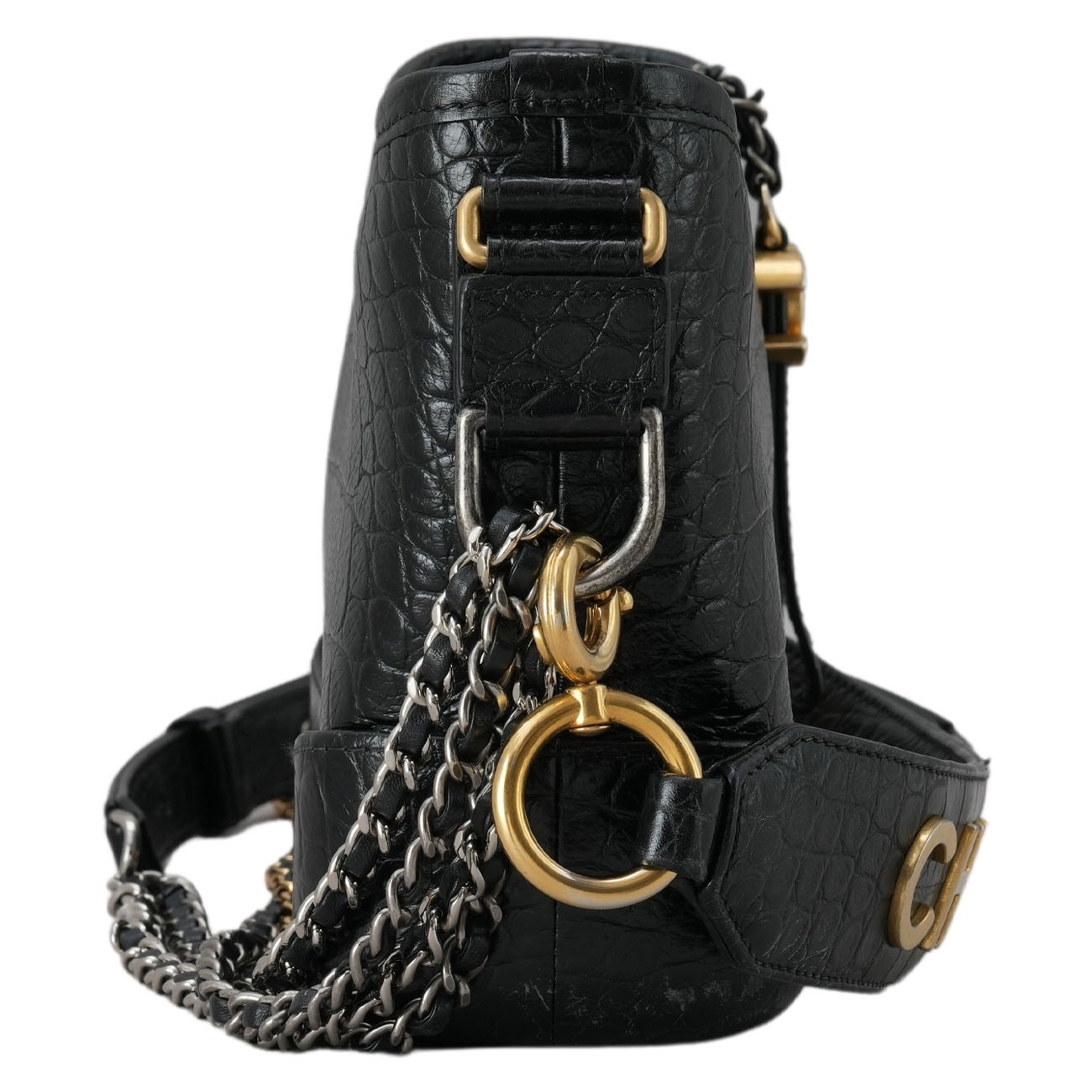 CHANEL(USED)샤넬 크로커다일 가브리엘 호보 스몰 블랙