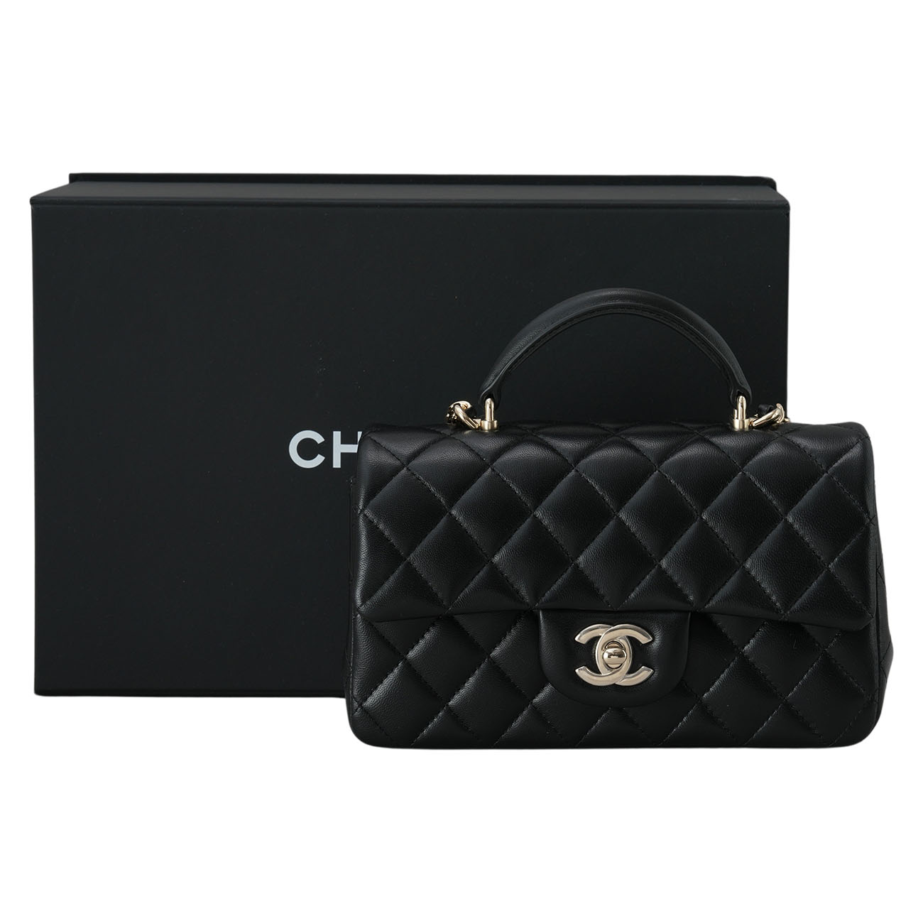CHANEL(USED)샤넬 AS2431 뉴미니 탑핸들백