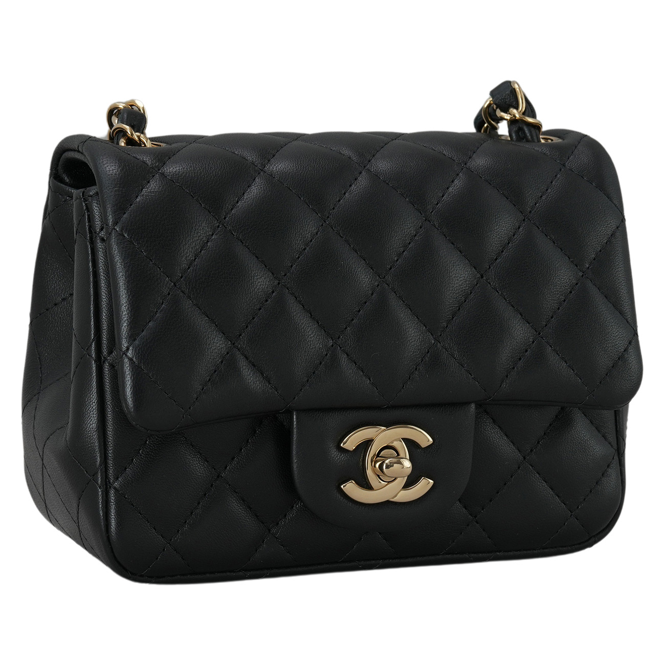 CHANEL(USED)샤넬 A35200 램스킨 클래식 쁘띠삭