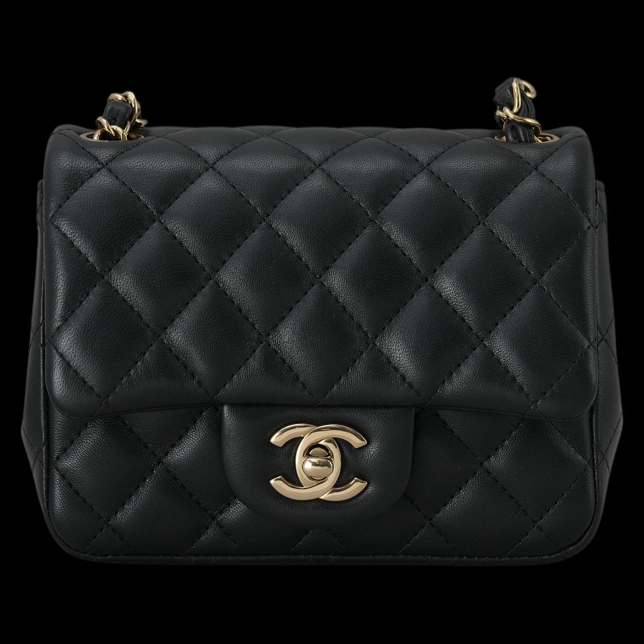 CHANEL(USED)샤넬 A35200 램스킨 클래식 쁘띠삭
