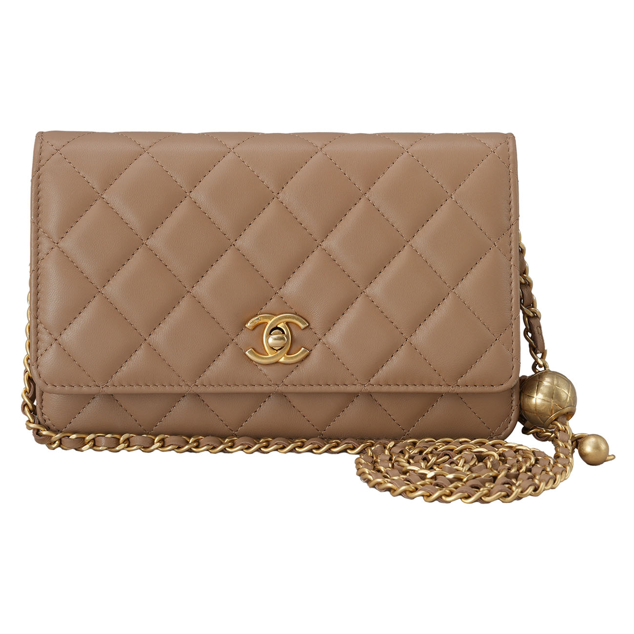 CHANEL(USED)샤넬 AP1450 램스킨 골든볼 WOC