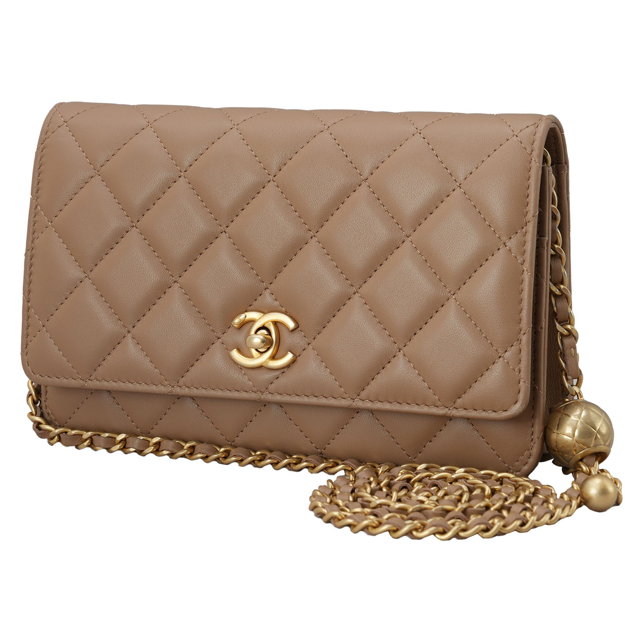CHANEL(USED)샤넬 AP1450 램스킨 골든볼 WOC