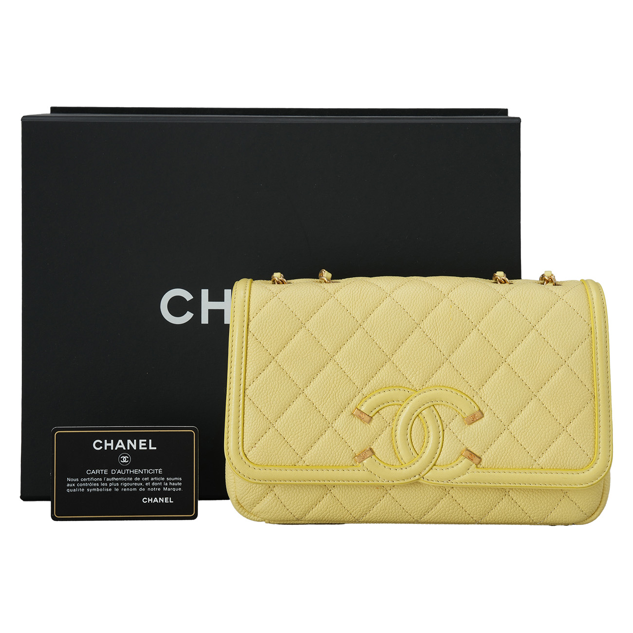 CHANEL(USED)샤넬 시즌 CC로고 체인 플랩백