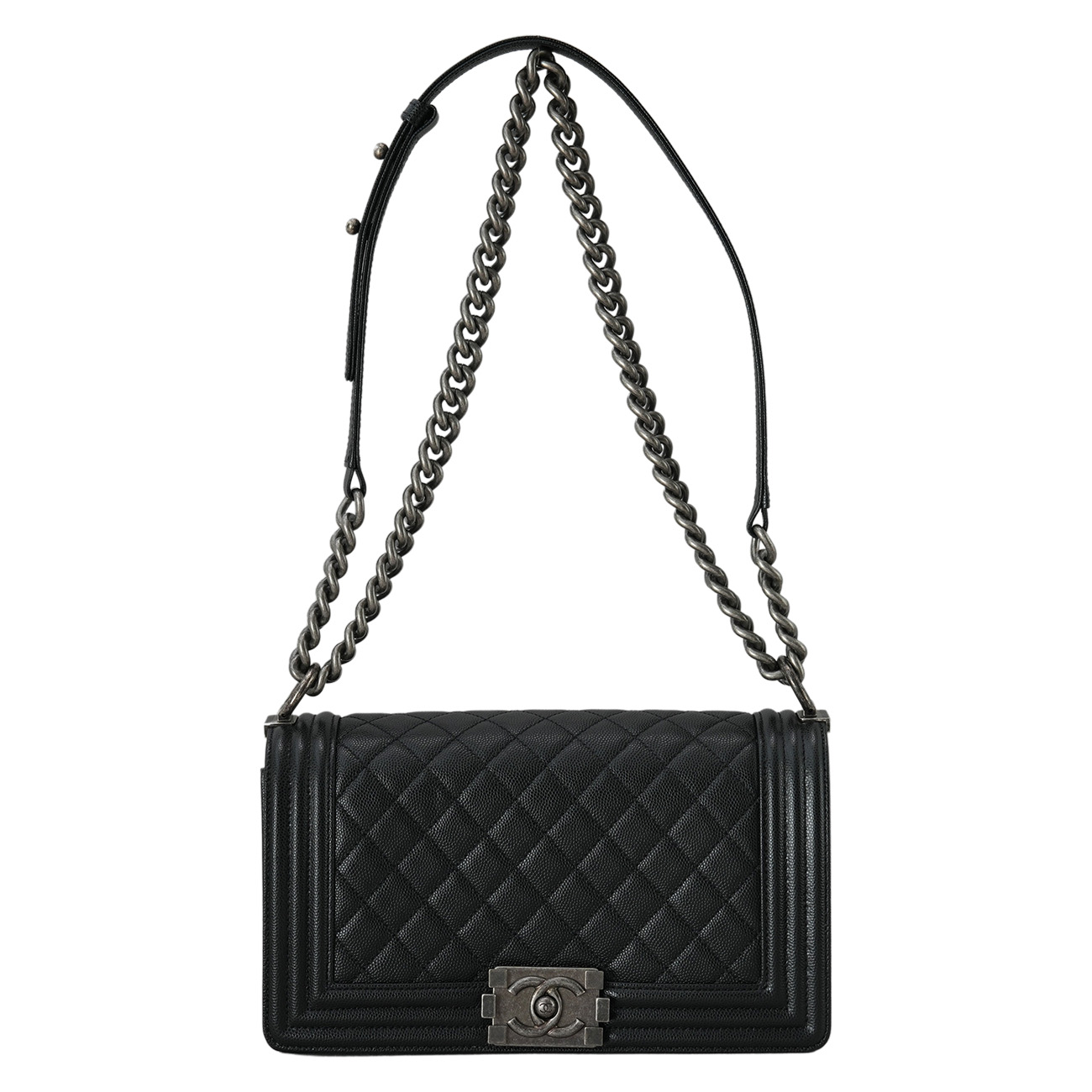 CHANEL(USED)샤넬 캐비어 보이샤넬 미듐 플랩백