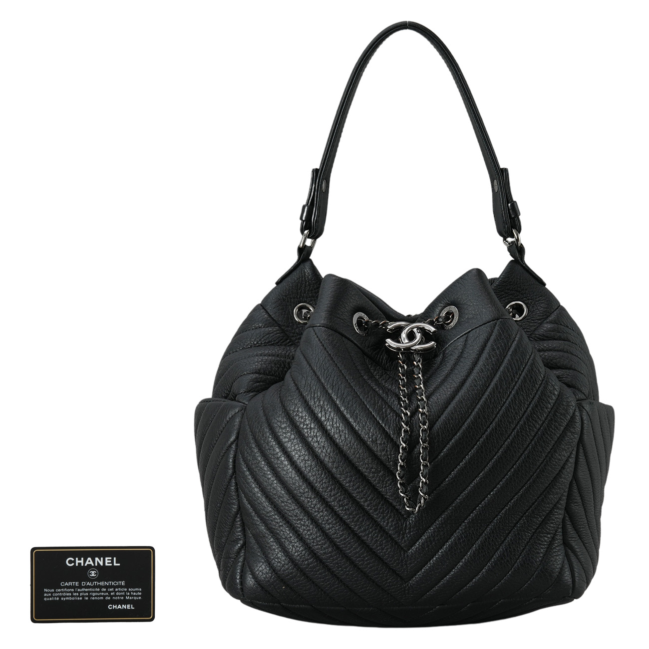CHANEL(USED)샤넬 쉐브론 버킷백