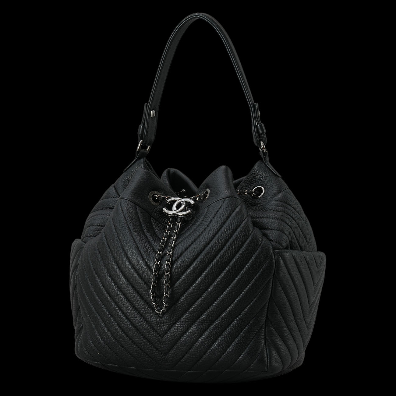 CHANEL(USED)샤넬 쉐브론 버킷백
