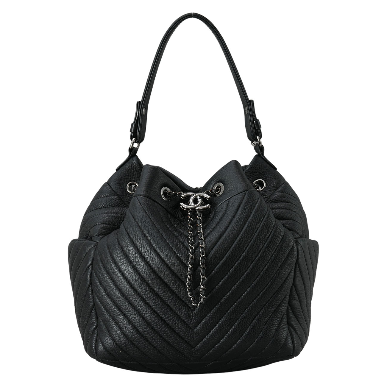 CHANEL(USED)샤넬 쉐브론 버킷백