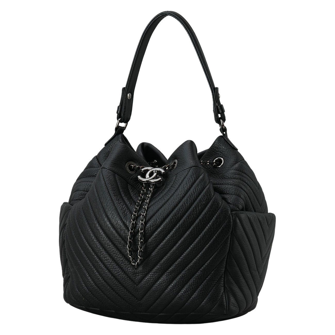 CHANEL(USED)샤넬 쉐브론 버킷백
