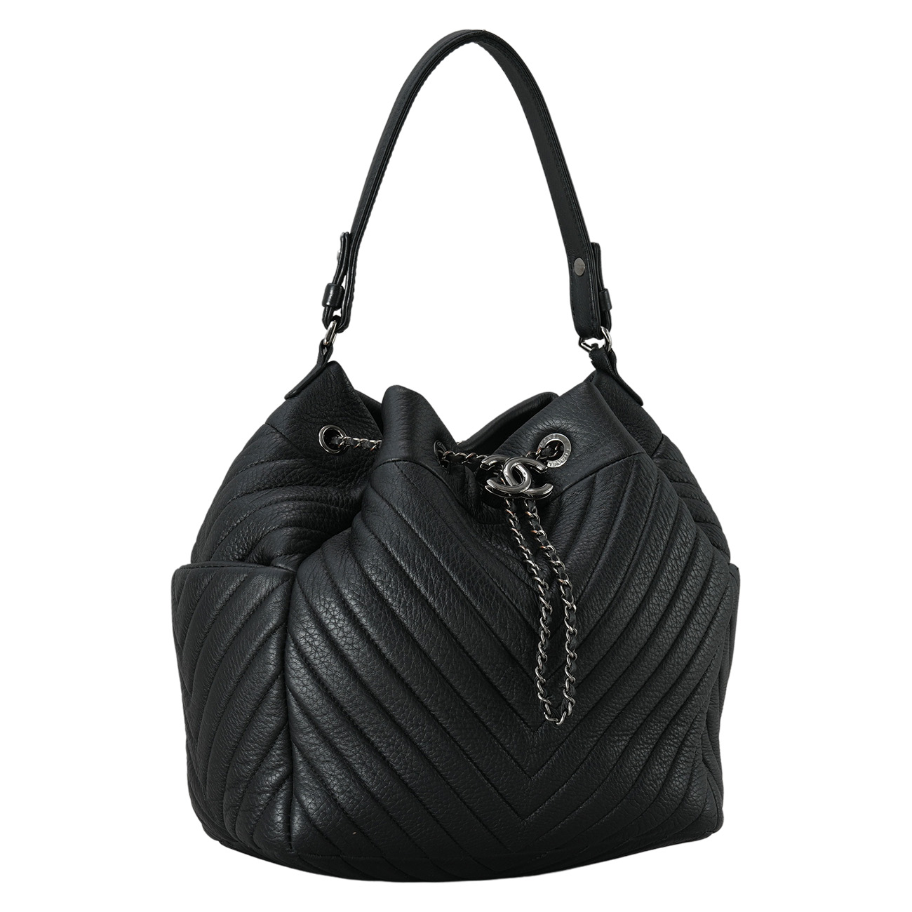 CHANEL(USED)샤넬 쉐브론 버킷백