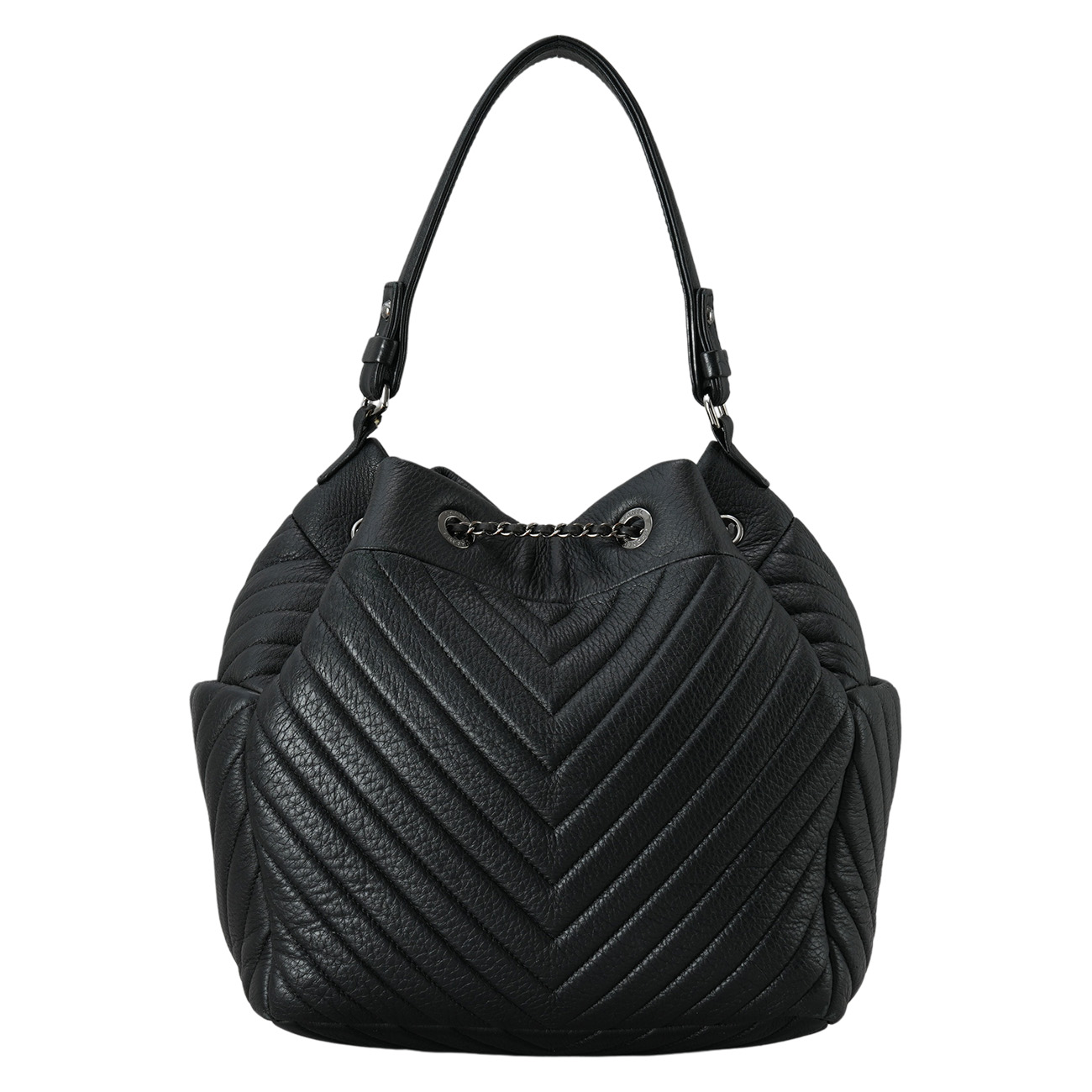 CHANEL(USED)샤넬 쉐브론 버킷백