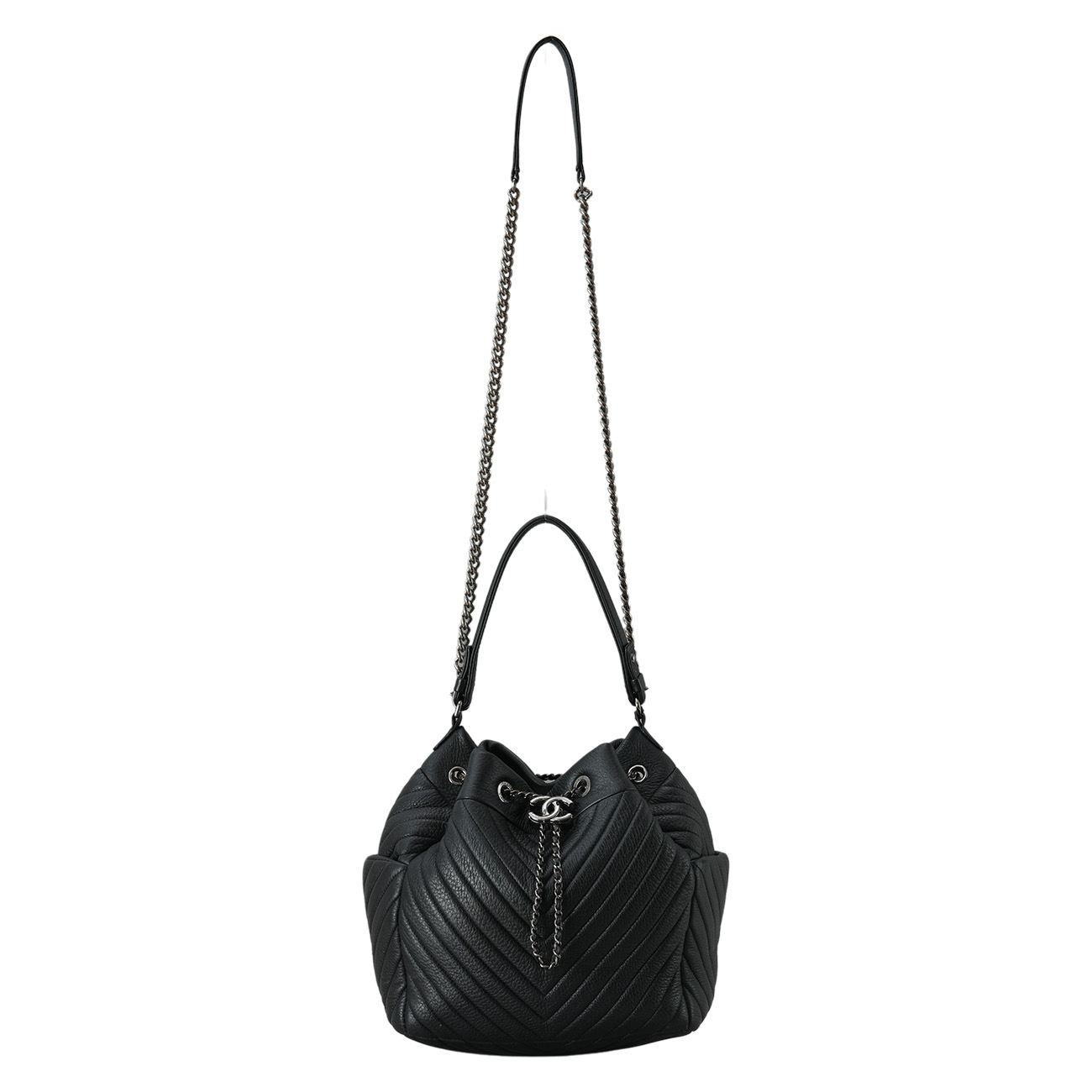 CHANEL(USED)샤넬 쉐브론 버킷백