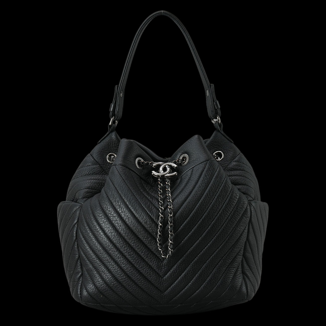 CHANEL(USED)샤넬 쉐브론 버킷백