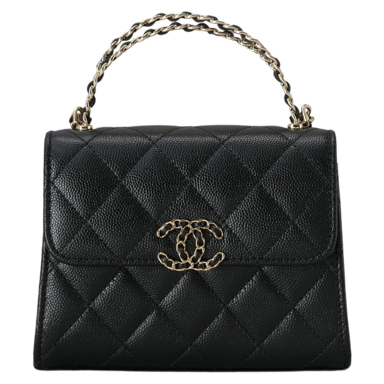 CHANEL(USED)샤넬 시즌 AP3237 캐비어 핸들 미니백