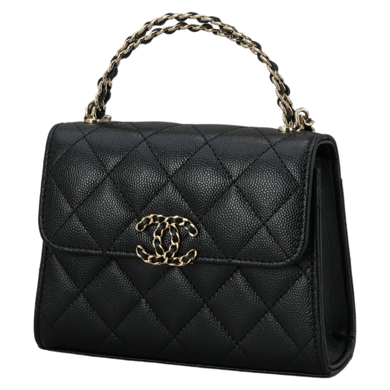 CHANEL(USED)샤넬 시즌 AP3237 캐비어 핸들 미니백