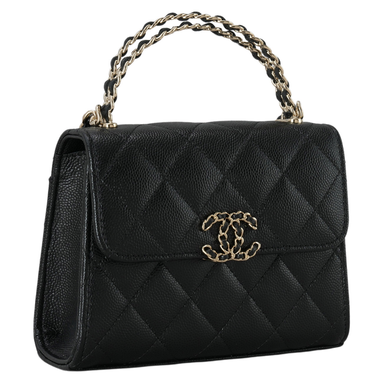 CHANEL(USED)샤넬 시즌 AP3237 캐비어 핸들 미니백