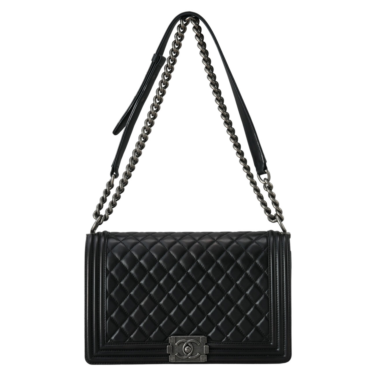 CHANEL(USED)샤넬 A92193 램스킨 보이샤넬 라지 플랩백
