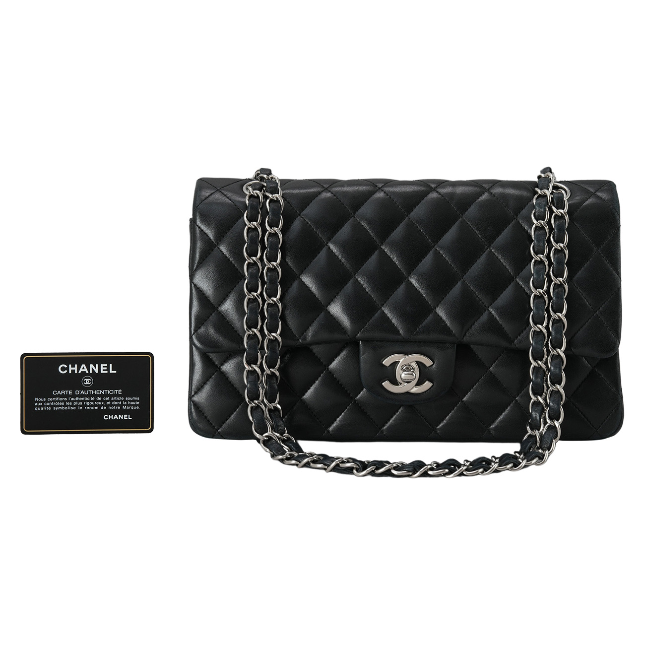 CHANEL(USED)샤넬 램스킨 클래식 미듐 플랩백