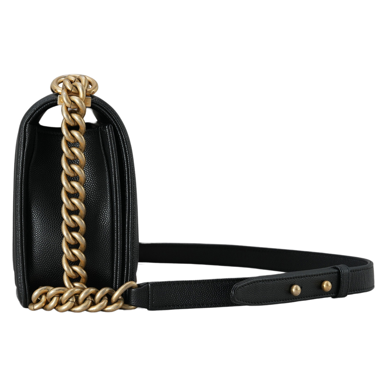 CHANEL(USED)샤넬 A67086 캐비어 보이샤넬 미듐 플랩백