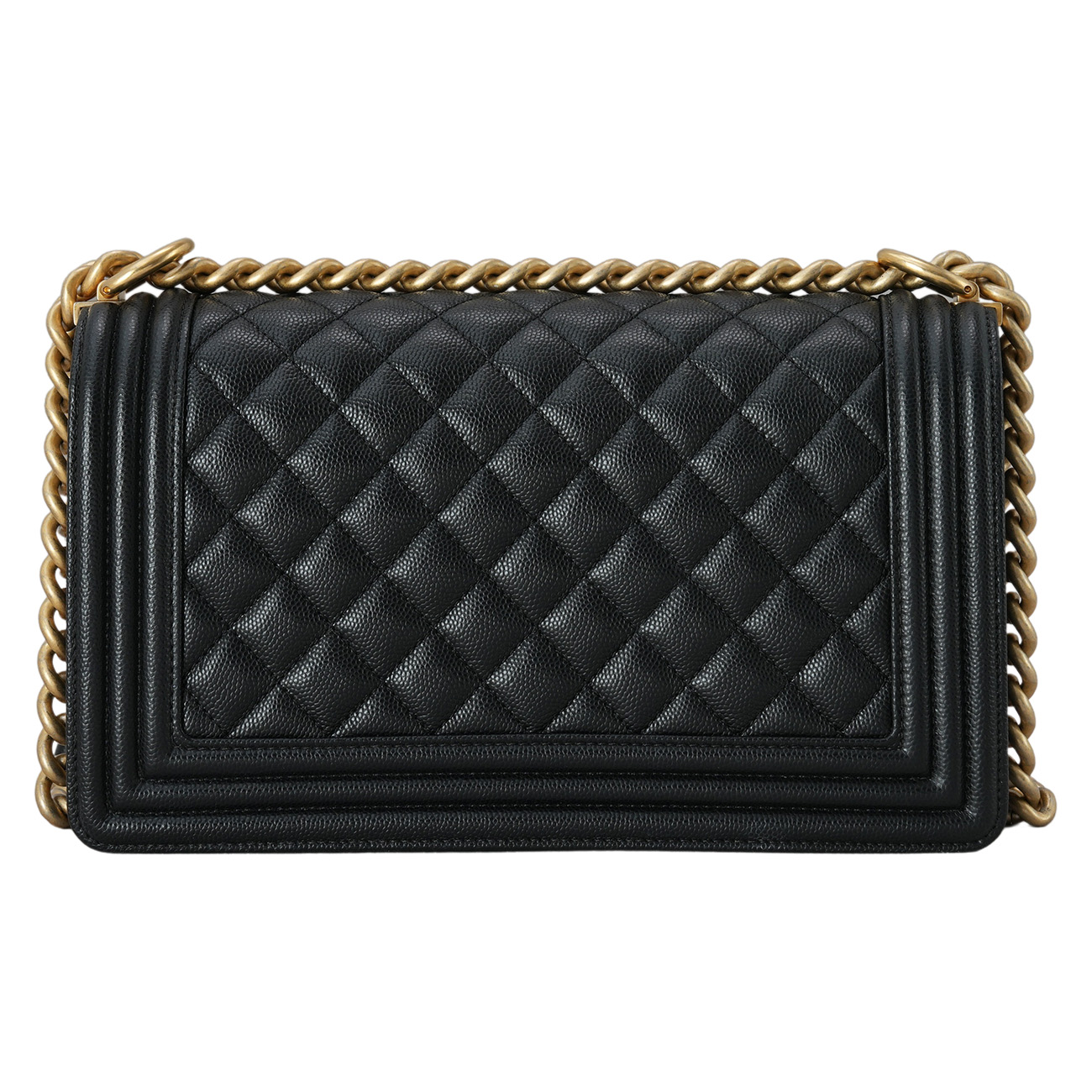 CHANEL(USED)샤넬 A67086 캐비어 보이샤넬 미듐 플랩백