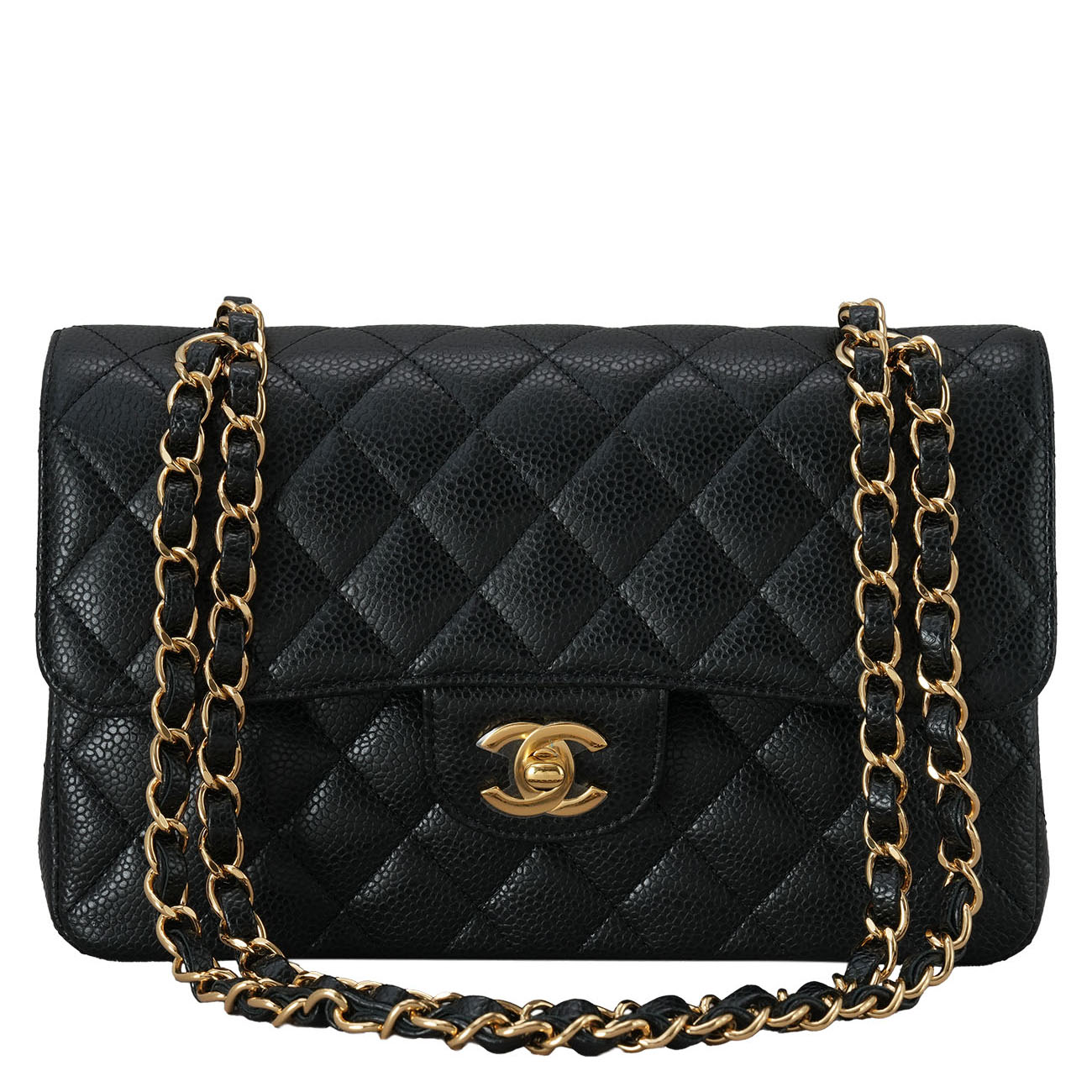 CHANEL(USED)샤넬 캐비어 클래식 스몰 금장