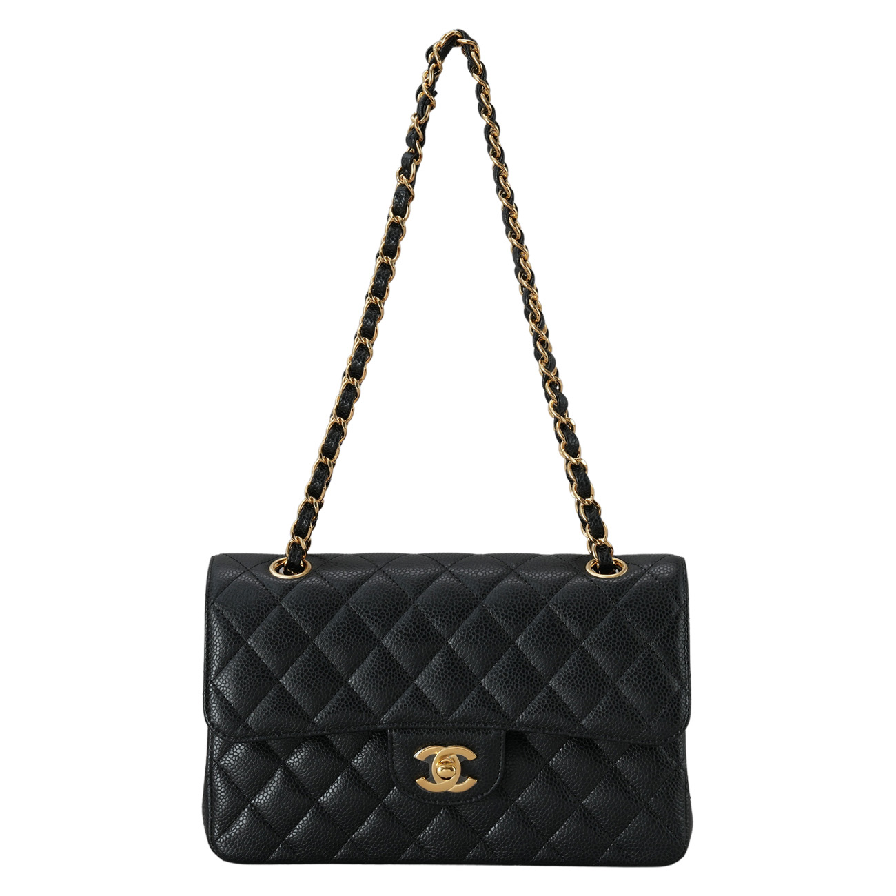 CHANEL(USED)샤넬 캐비어 클래식 스몰 금장