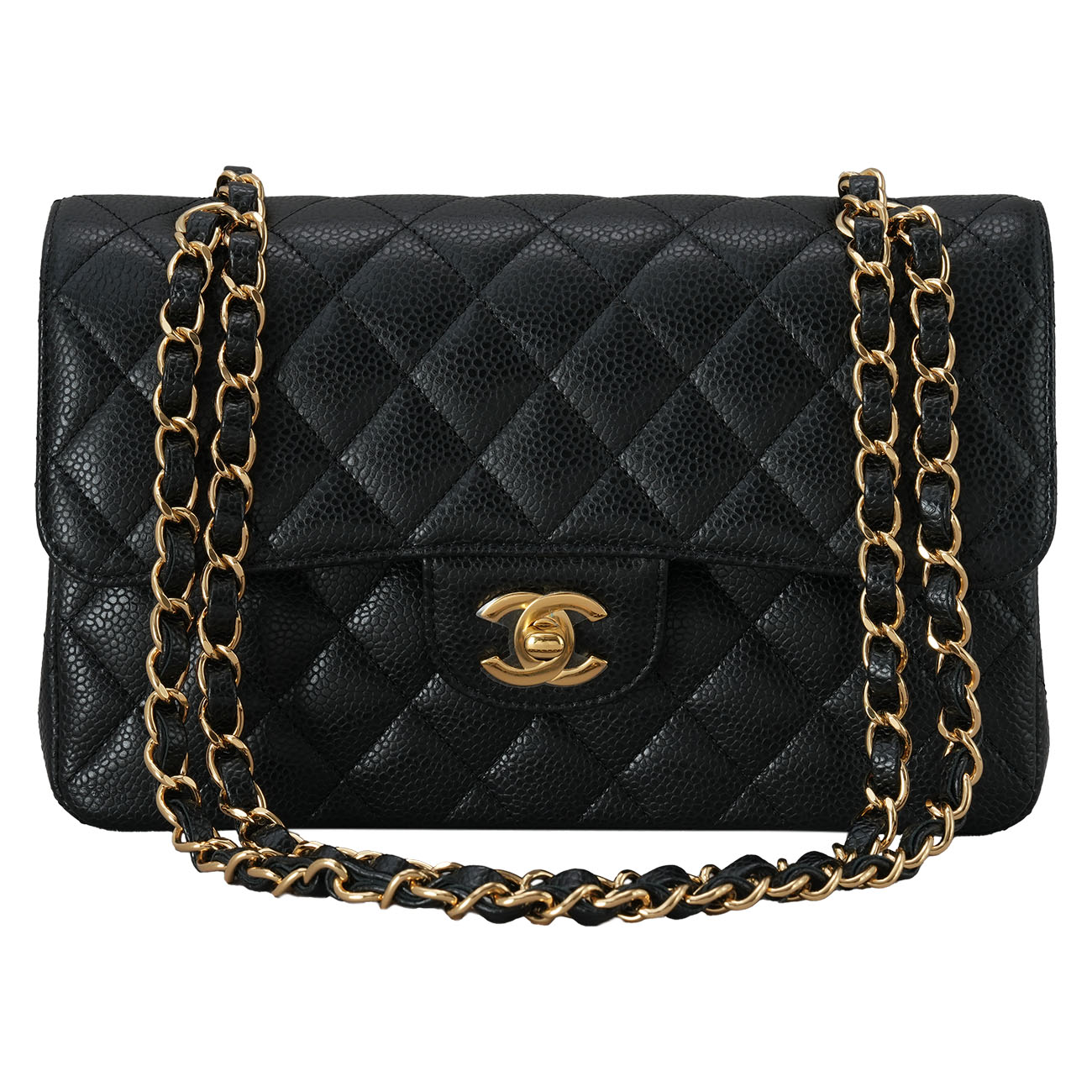 CHANEL(USED)샤넬 캐비어 클래식 스몰 금장
