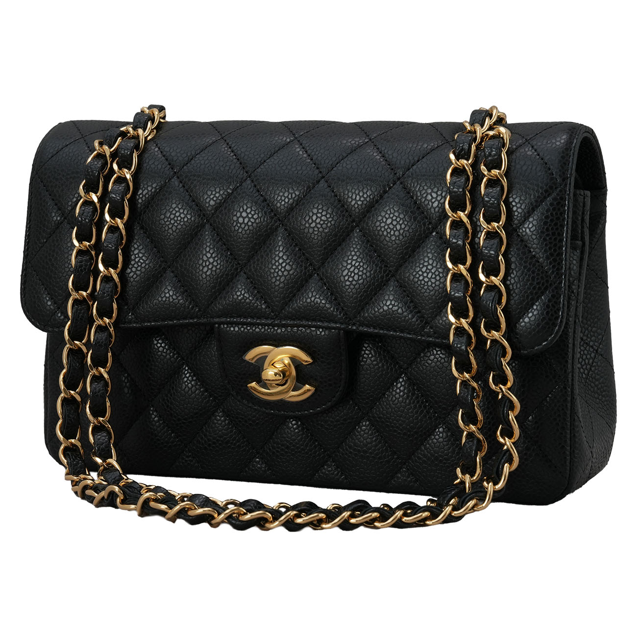 CHANEL(USED)샤넬 캐비어 클래식 스몰 금장
