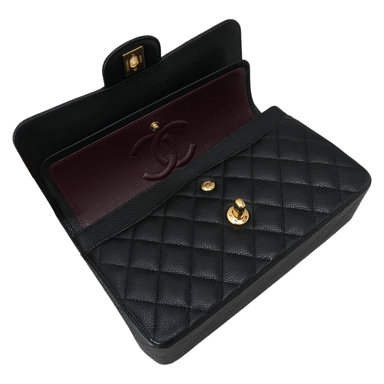 CHANEL(USED)샤넬 캐비어 클래식 스몰 금장