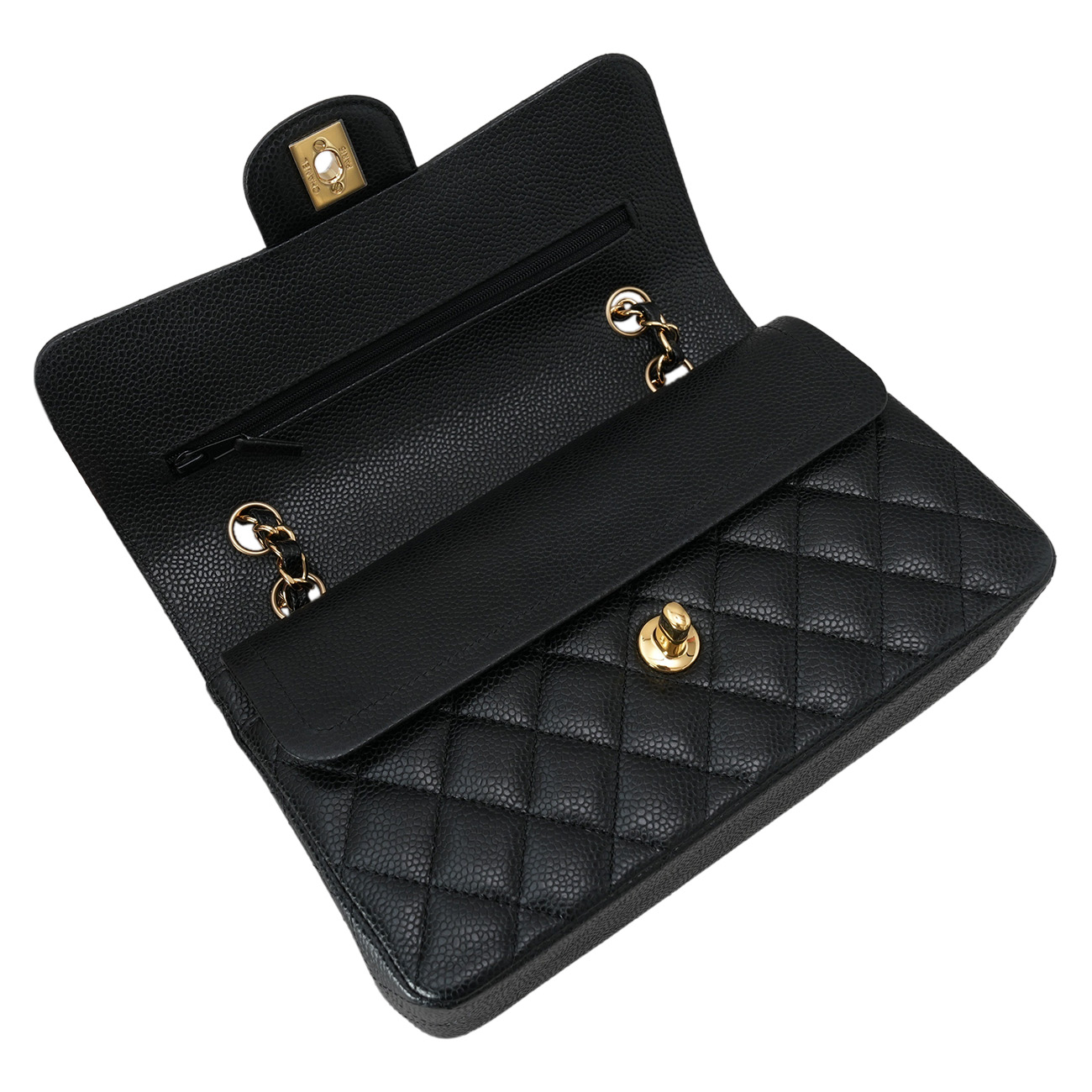 CHANEL(USED)샤넬 캐비어 클래식 스몰 금장