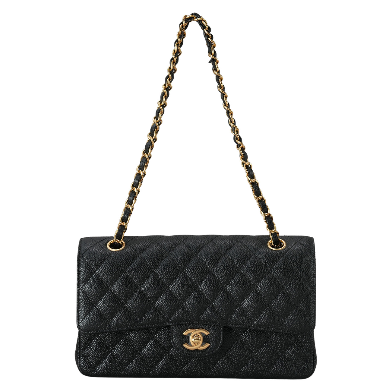 CHANEL(USED)샤넬 A01112 캐비어 클래식 미듐 플랩백