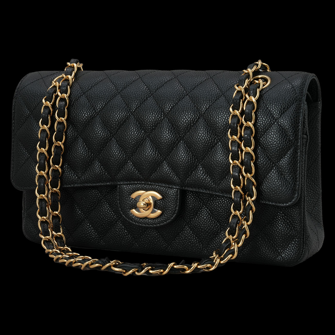 CHANEL(USED)샤넬 A01112 캐비어 클래식 미듐 플랩백