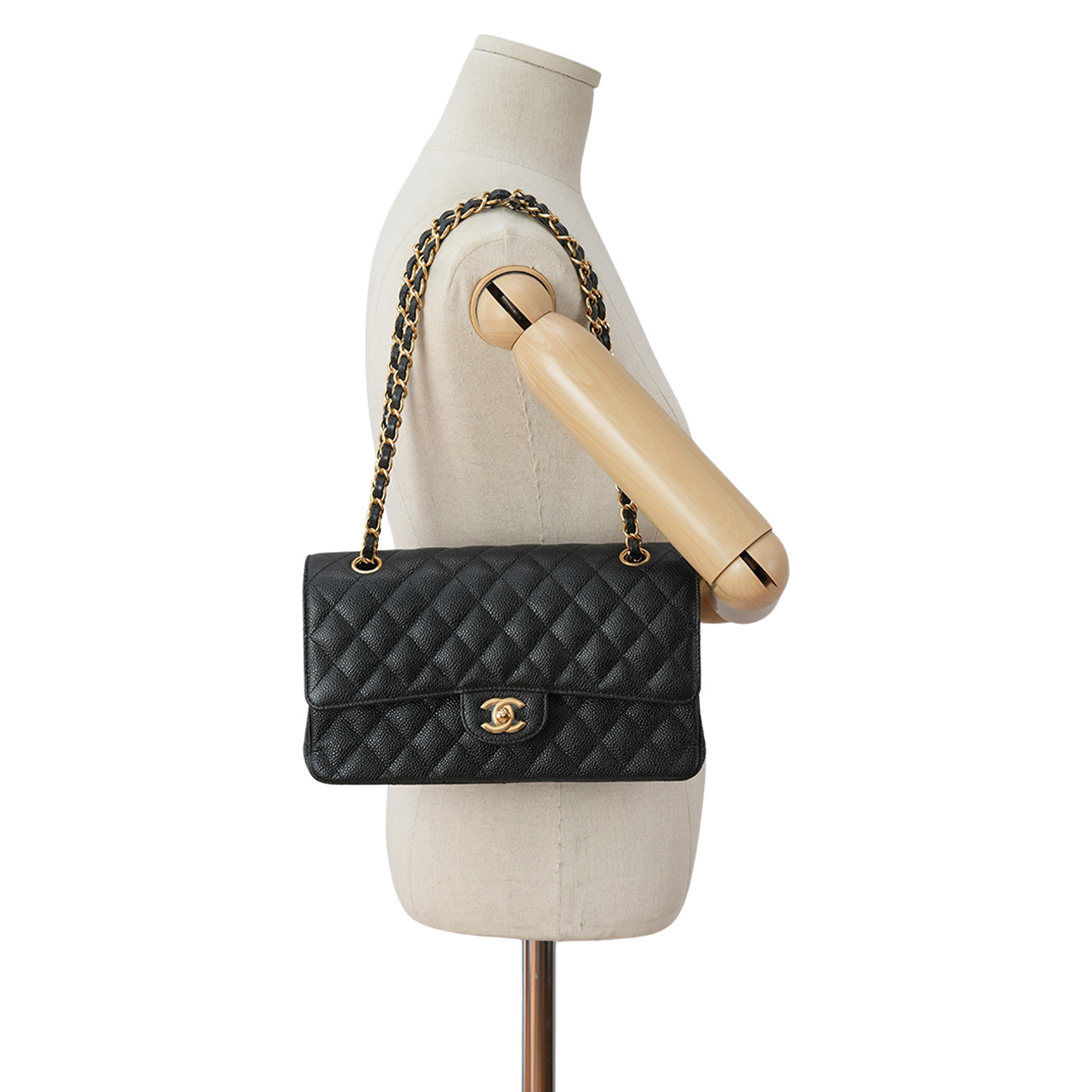 CHANEL(USED)샤넬 A01112 캐비어 클래식 미듐 플랩백