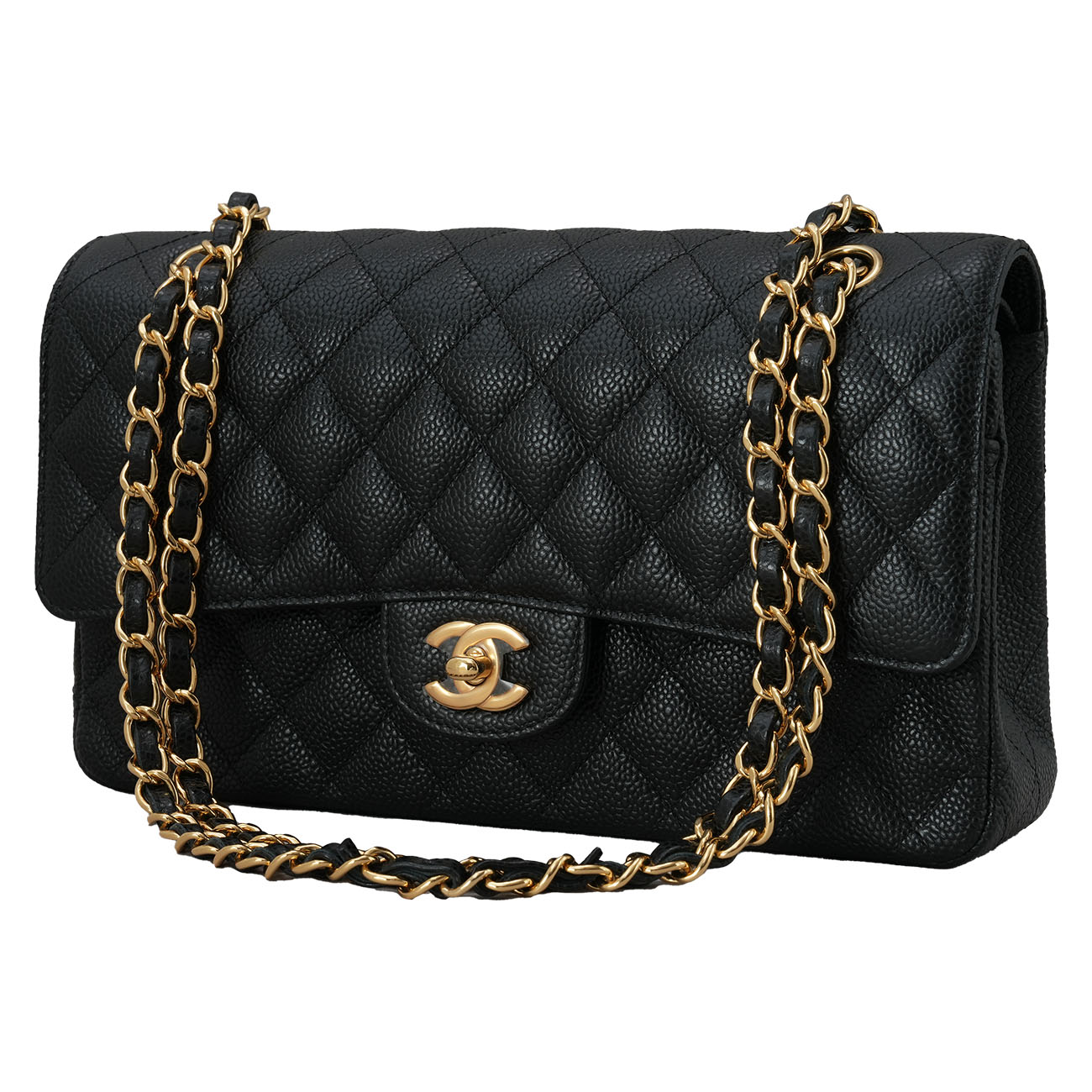 CHANEL(USED)샤넬 A01112 캐비어 클래식 미듐 플랩백