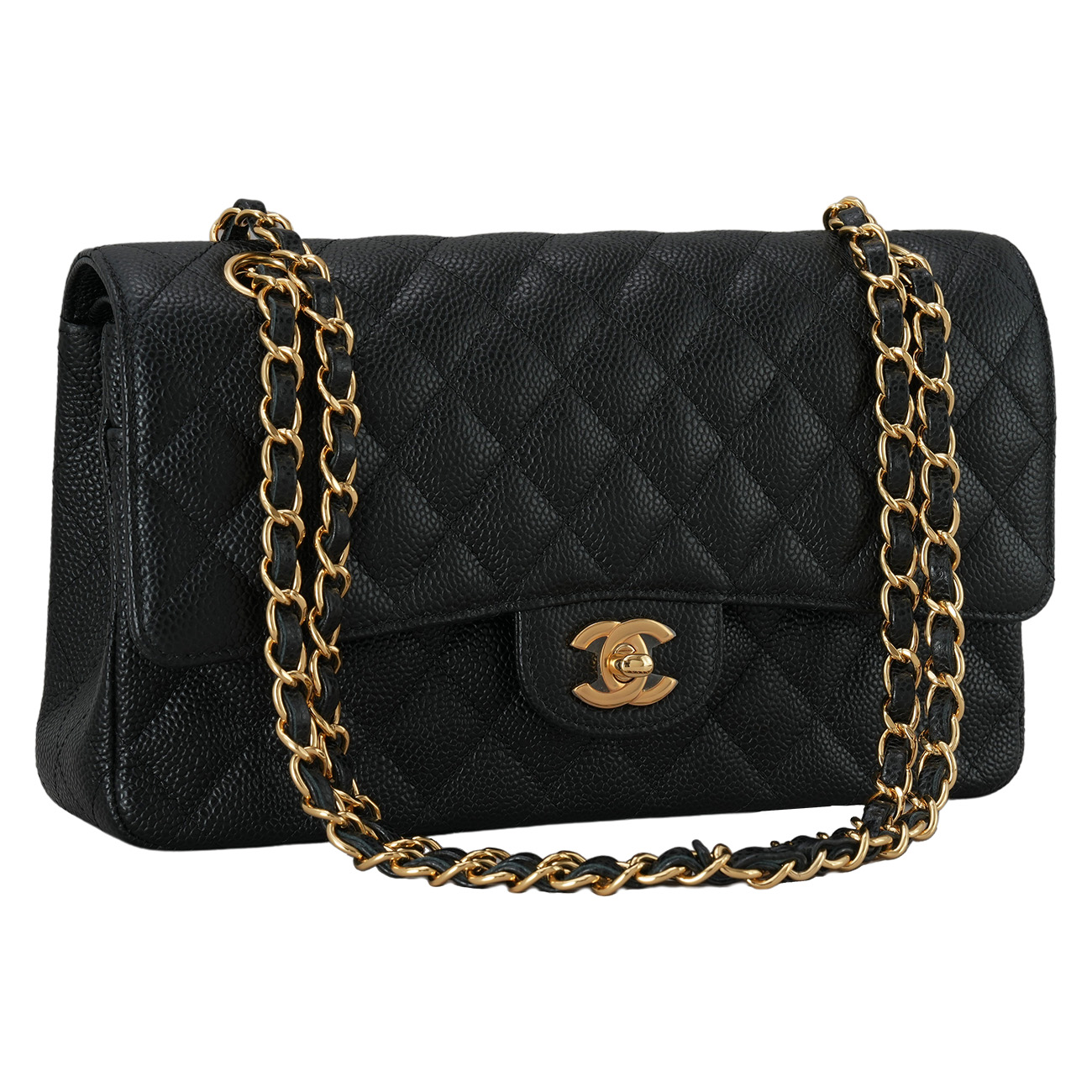 CHANEL(USED)샤넬 A01112 캐비어 클래식 미듐 플랩백