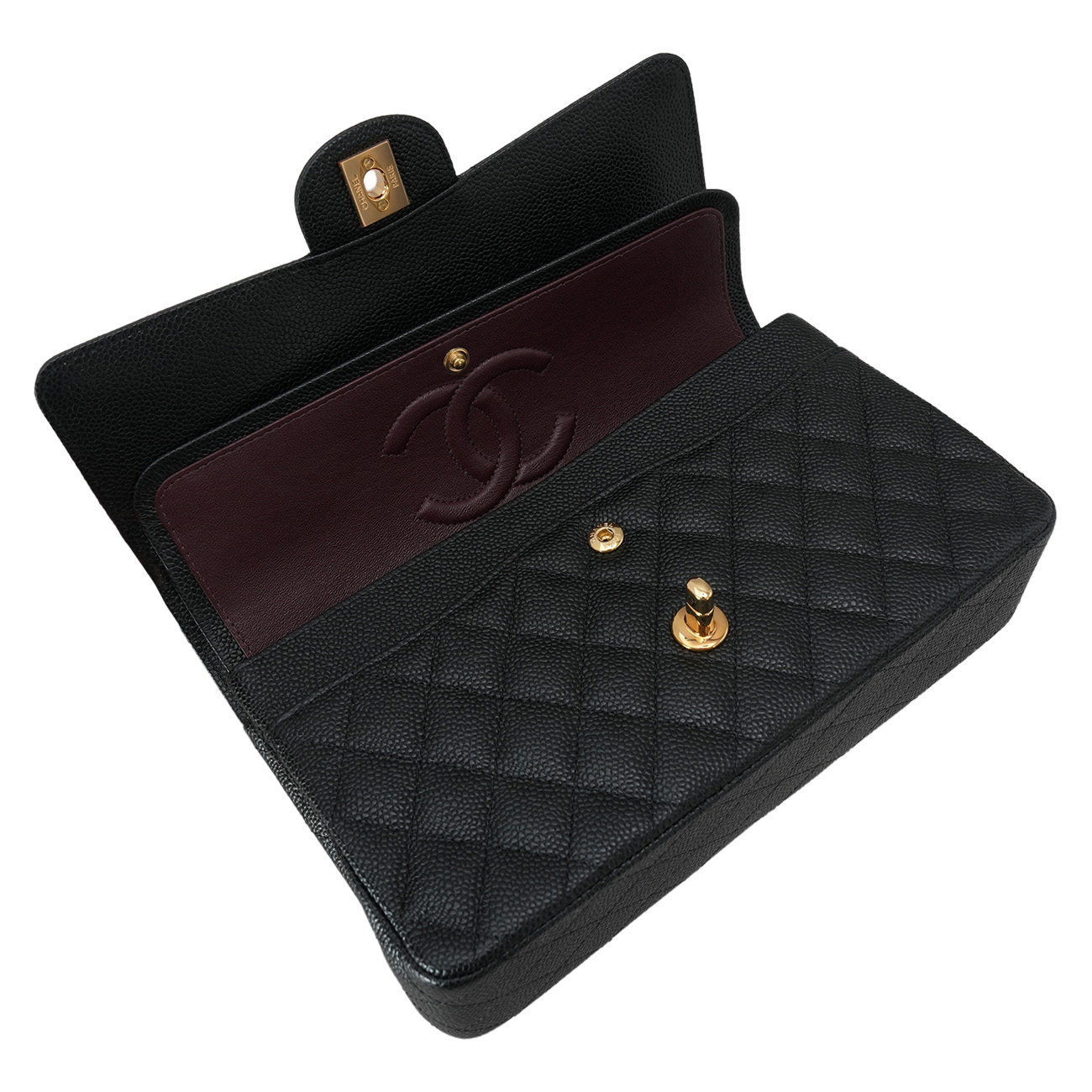 CHANEL(USED)샤넬 A01112 캐비어 클래식 미듐 플랩백