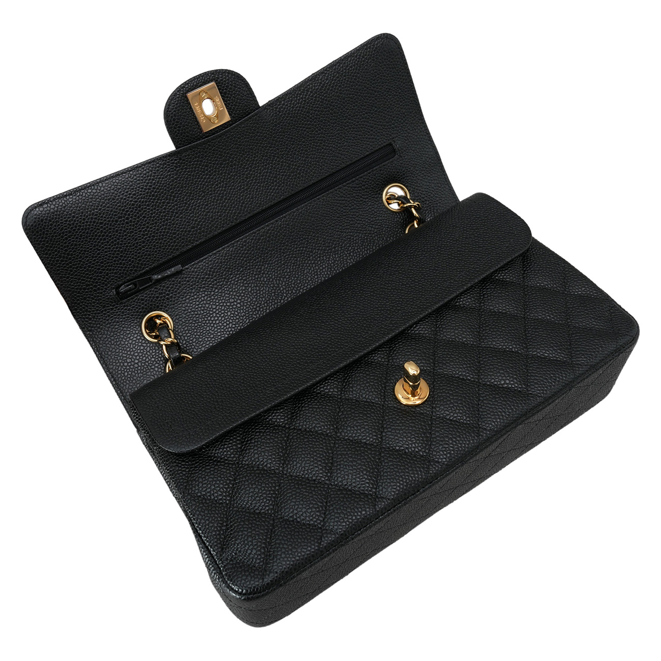 CHANEL(USED)샤넬 A01112 캐비어 클래식 미듐 플랩백
