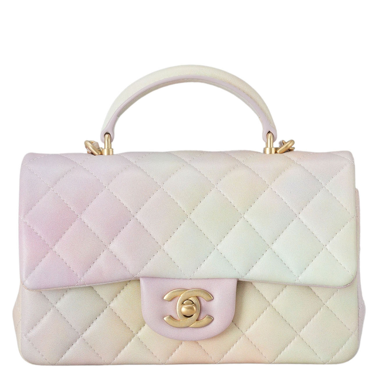 CHANEL(USED)샤넬 클래식 뉴미니 탑핸들 파스텔