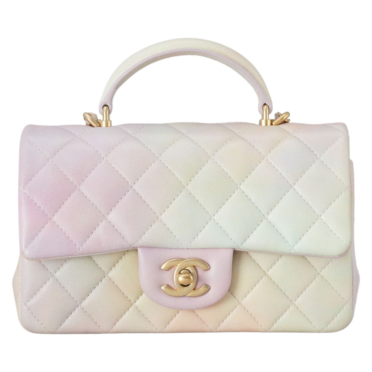 CHANEL(USED)샤넬 클래식 뉴미니 탑핸들 파스텔